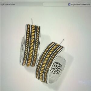 🧡🆕 Brighton Ferrara Monete Wide Hoop Earrings